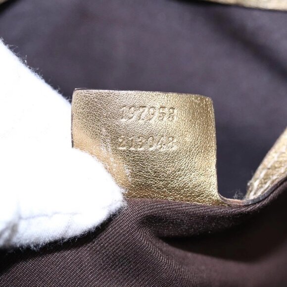 GUCCI GG Crystal Tote Bag Gold Tone Gold 197958 Auth ki4759 - Picture 11 of 16